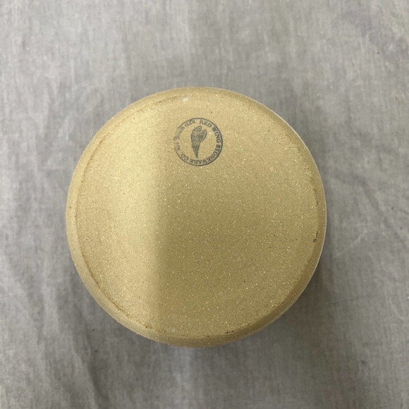 Vintage Red Wing Stoneware Small Bowl Crock Blue Rim 4" Tall 6" Farmhouse FS - Picture 7 of 10